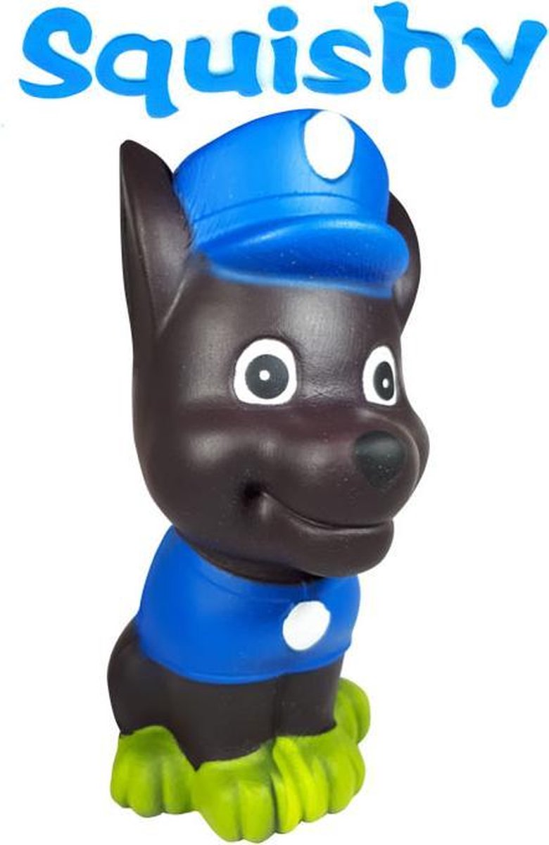 Squishy Figuurtje Paw Patrol Chase 15 cm | Squishies Sqeezy Squeezy Pop it Fidget | Speelgoed voor kinderen | Stressbal Anti-Stress |